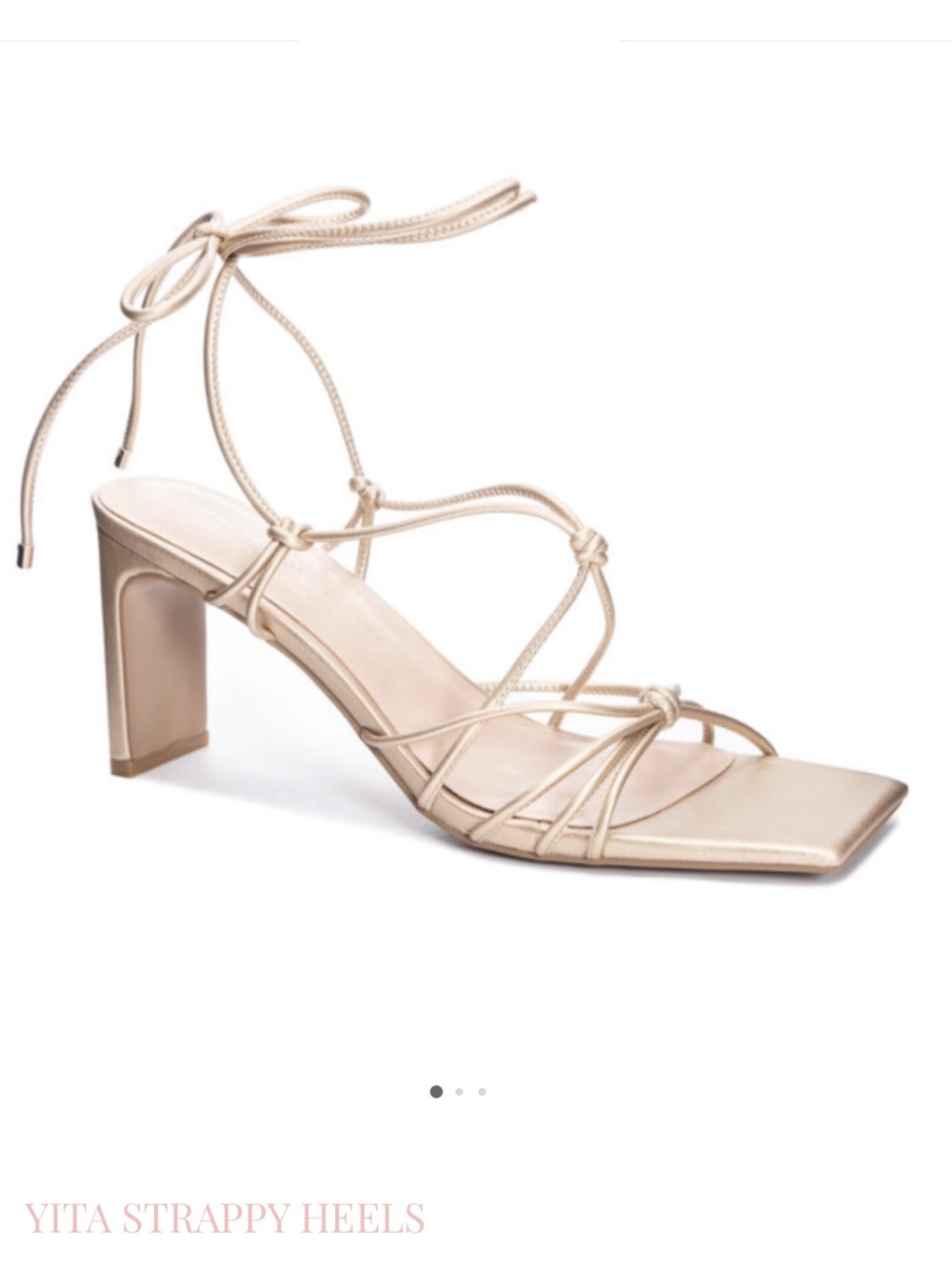 Chinese Laundry Yita Gold Strappy Heels